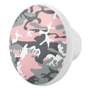 Rosa und graue Camouflage, Militär, Armee Keramikknauf