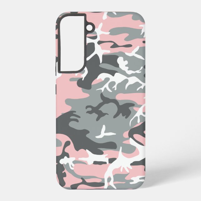 Rosa und graue Camouflage, Militär, Armee Samsung Galaxy Hülle (Rückseite)