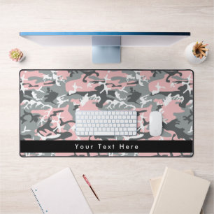 Rosa und graue Camouflage, Militär, Armee Schreibtischunterlage