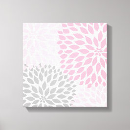 Rosa und graue Dahlia Square Kunst, Dichtung und M Leinwanddruck