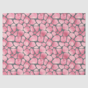Rosa und graue Giraffe Print Decoupage Seidenpapier