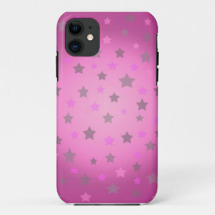 Rosa und graue Sterne Muster iPhone 5 Fall 11 Hülle