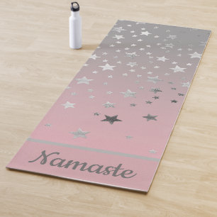 Rosa und graue Sterne Ombre stilvoll chic modern Yogamatte