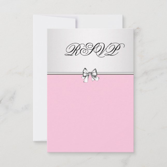 Rosa und graue UAWG RSVP Karte (Vorderseite)