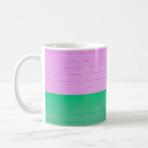 ROSA UND GRÜN GESTRICHENE WAND KAFFEETASSE