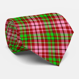Rosa und grün kariert Tartan Rot Krawatte