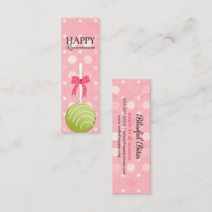 Rosa-und Grün-Kuchen-Pop glückliche Quinceanera Mini Visitenkarte