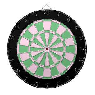 Rosa und Grün mit schwarzer Umrandung Dartscheibe
