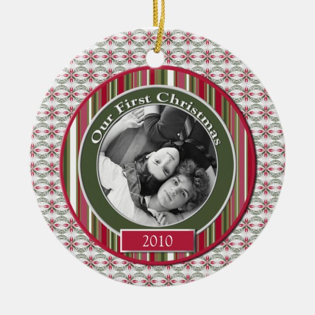 Rosa und Grün Unsere ersten Weihnachtsschmuck (Vorne)