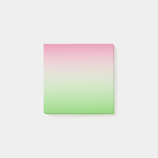 Rosa und grüne AKA  Post-it Klebezettel (Vorderseite)