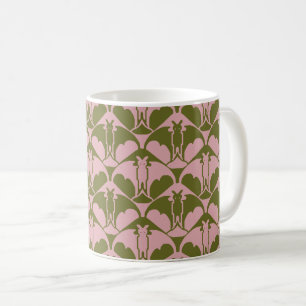 Rosa und grüne Batty-Kaffeetasse Kaffeetasse