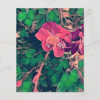 Rosa und grüne Blume, die Papierhandwerkstücke her