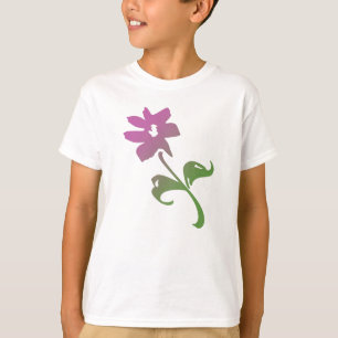 Rosa und grüne Blume Poetica T-Shirt