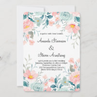 Rosa und grüne Blumengrenze Elegante Hochzeit