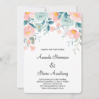 Rosa und grüne Blumengrenze Elegante Hochzeit