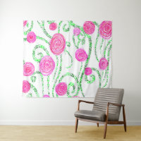 Rosa und grüne Blüten