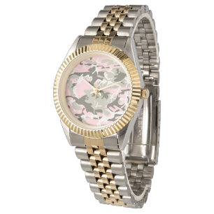 Rosa und grüne Camouflage, Militär, Armee Armbanduhr