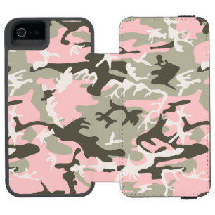 Rosa und grüne Camouflage, Militär, Armee Incipio Watson™ iPhone 5 Geldbörsen Hülle