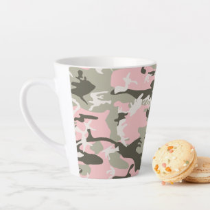 Rosa und grüne Camouflage, Militär, Armee Milchtasse