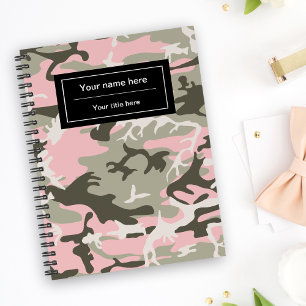 Rosa und grüne Camouflage, Militär, Armee Notizblock