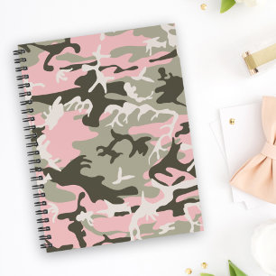 Rosa und grüne Camouflage, Militär, Armee Notizblock
