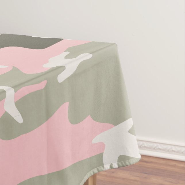 Rosa und grüne Camouflage, Militär, Armee Tischdecke (Beispiel)