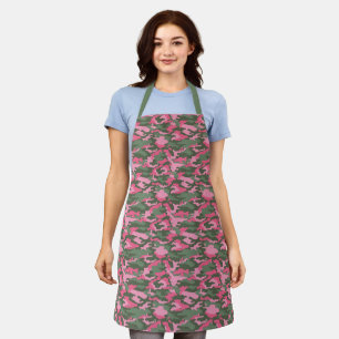 Rosa und grüne Camouflage Schürze