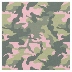Rosa und grüne Camouflage Stoff