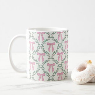 Rosa und grüne Coquette Weinberge Glossare Tasse