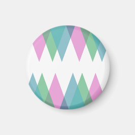 Rosa und grüne Dreiecke Magnet