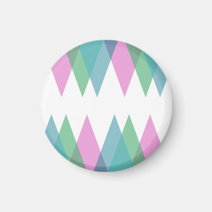 Rosa und grüne Dreiecke Magnet