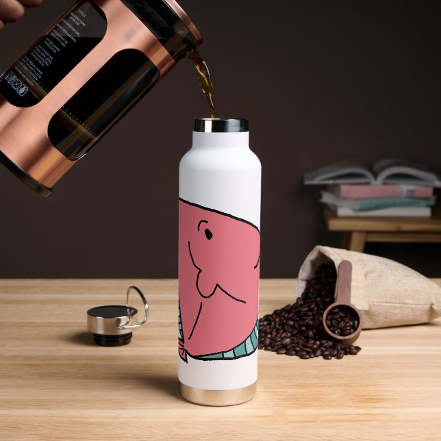 Rosa und grüne Fische Trinkflasche (Kaffee)