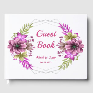 Rosa und grüne Hochzeit der Flora Gästebuch