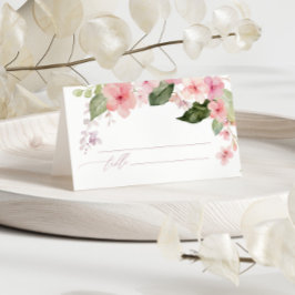 Rosa und grüne Hochzeit Platzkarte