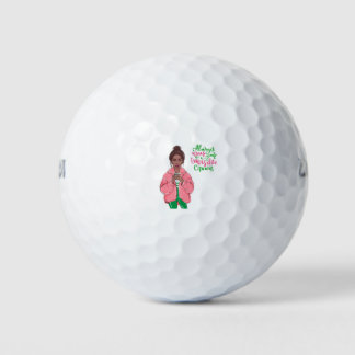 Rosa und grüne Königin Golfball
