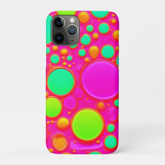 Rosa und grüne Kreise Case-Mate iPhone Hülle (Rückseite)