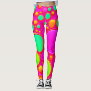 Rosa und grüne Kreise Leggings