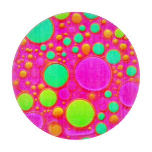 Rosa und grüne Kreise Schneidebrett