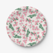 Rosa und grüne Küste Florals gestrichen