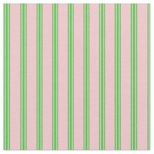 Rosa und grüne Lime-Linien Stoff