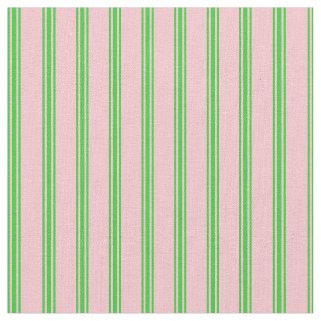 Rosa und grüne Lime-Linien Stoff (Nahaufnahme)