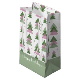 Rosa und grüne Moderne Kleine Geschenktüte