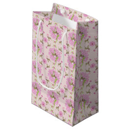 Rosa und grüne Nostalgische Blumenbeutel Kleine Geschenktüte