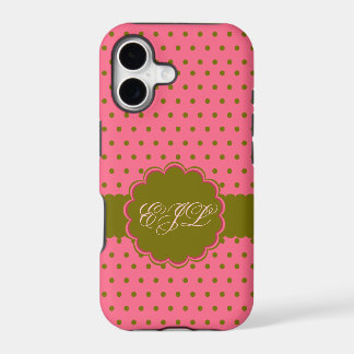 Rosa und grüne Polka-Punkte