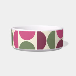 Rosa und grüne Retro/Mittelalterliche Kreise Napf