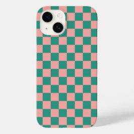Rosa und grüne Schachbrettmuster Case-Mate iPhone 14 Hülle