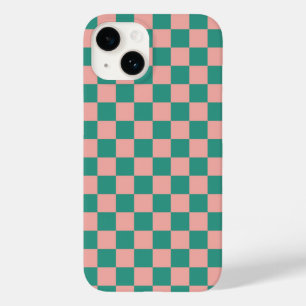 Rosa und grüne Schachbrettmuster Case-Mate iPhone 14 Hülle