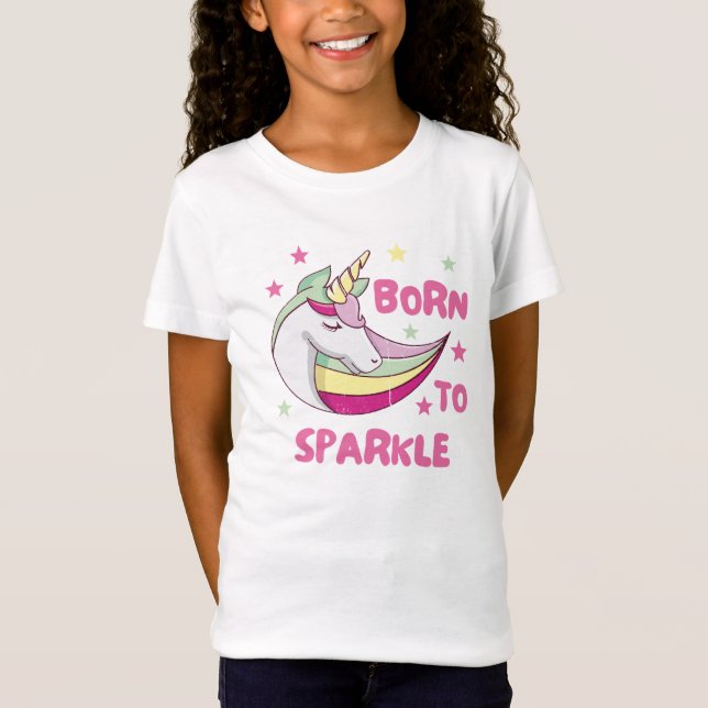 Rosa und grüne Sommer Kinder T - Shirt (Vorderseite)