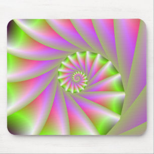 Rosa und grüne Spiralmousepad Mousepad