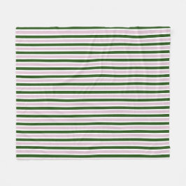 Rosa und grüne Streifen Fleecedecke